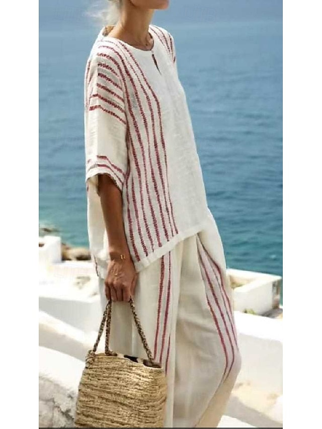 Women's Pants Sets Bolero Top Short Sleeve Crew Neck