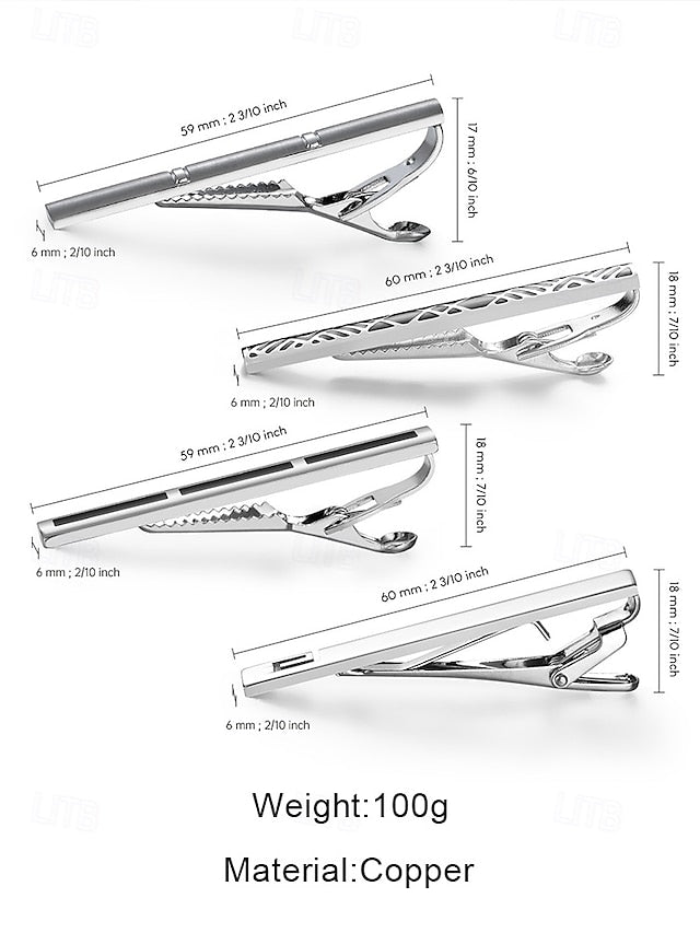 - Men's Tie Slim Metal Clip