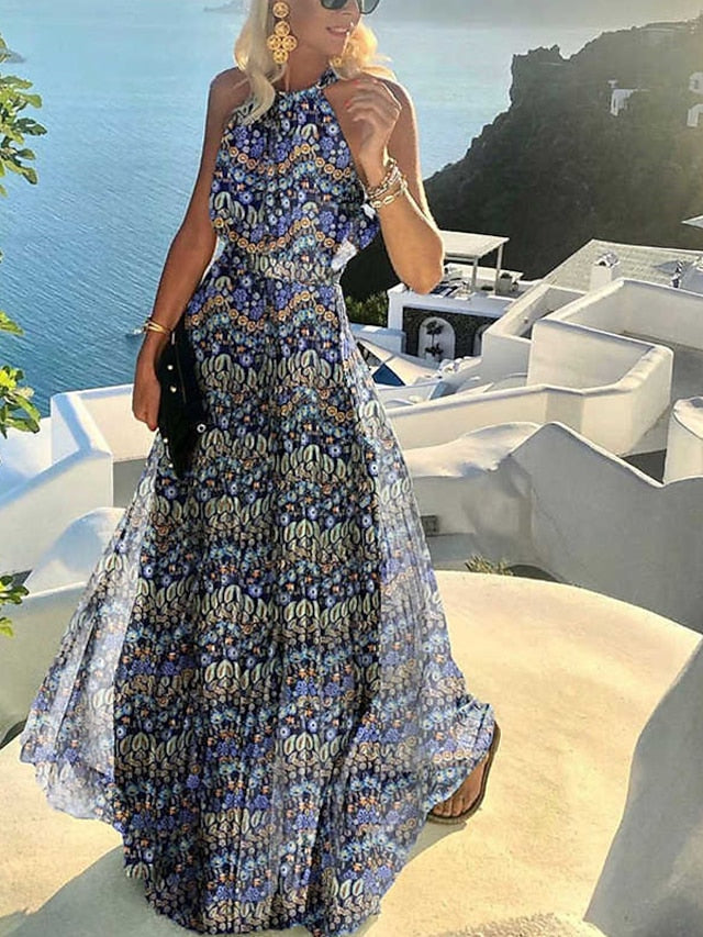 Women's Casual Dress Swing Dress Polka Dot Dress Long