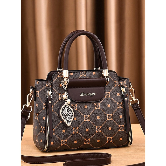 Sac à main élégant pour femme en similicuir et rouge avec accents