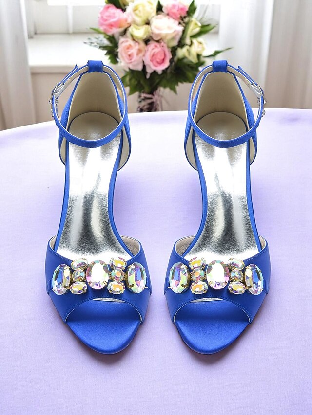 with Women's Strap Ankle Toe Heels Satin Black and Open