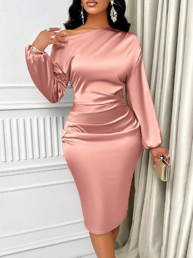 Women's Mini Dress Satin Dress Black Dress Party Dress