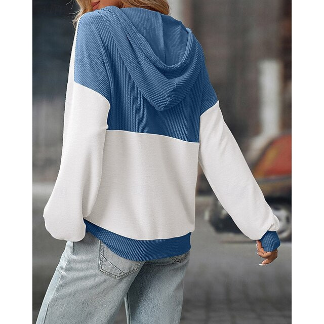 Women's Pullover Sweatshirt Casual Hoodies Drawstring with