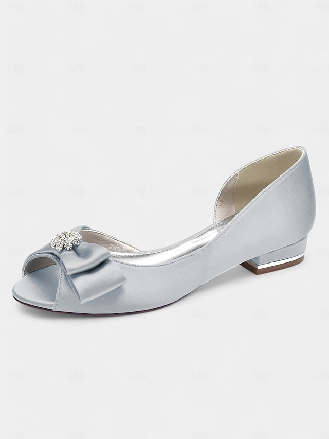 with in sparkling flats luxurious a satin Elegant crafted