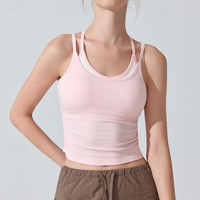 Women's Solid Colored Tank Top Sport Top UV Protection