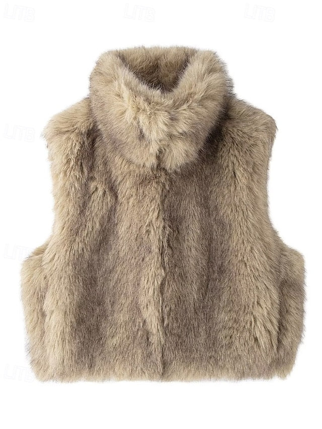 Furs Leathers Vest Faux Coat Fur Comfortable Women's