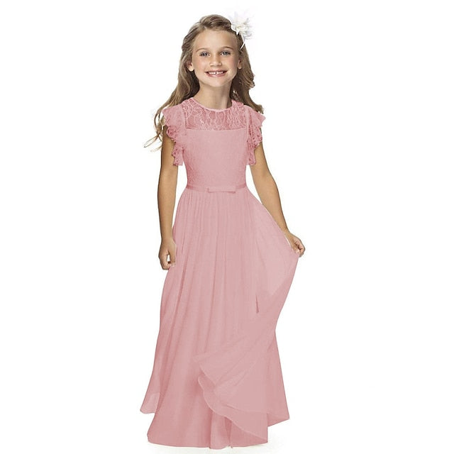 Girls' Flower Dress Wedding Party Performance Girl