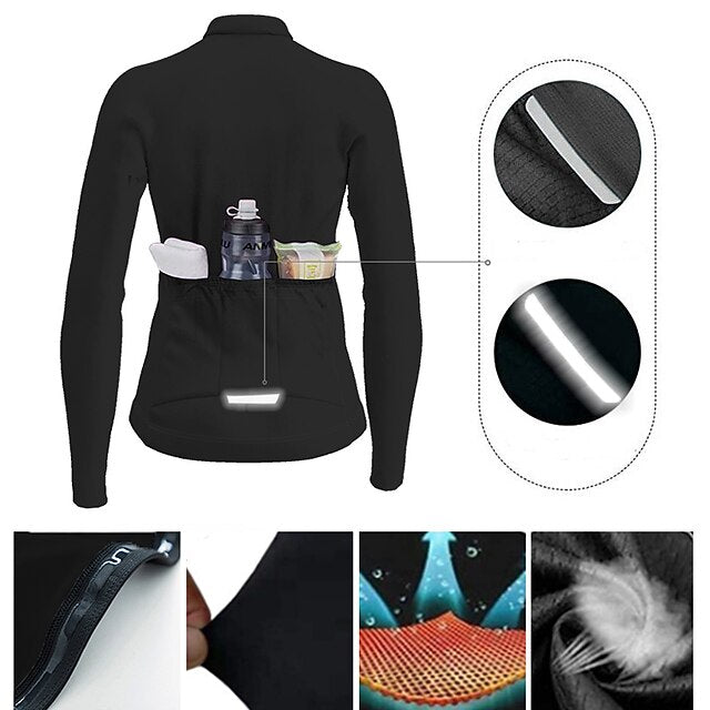 Women's Cycling Jersey Graphic Long Sleeve Bike Jersey Top