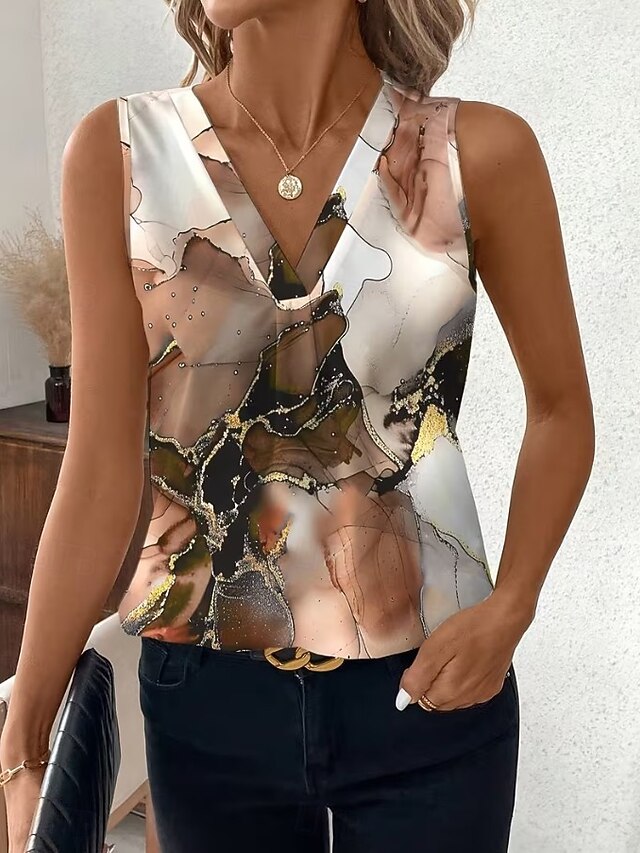 Women's Tank Top Graphic Geometric Abstract Elegant Vintage