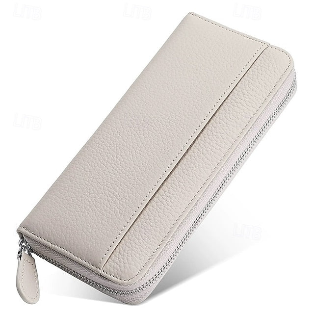 Cowhide Wallet Card Credit Leather Women's Holder