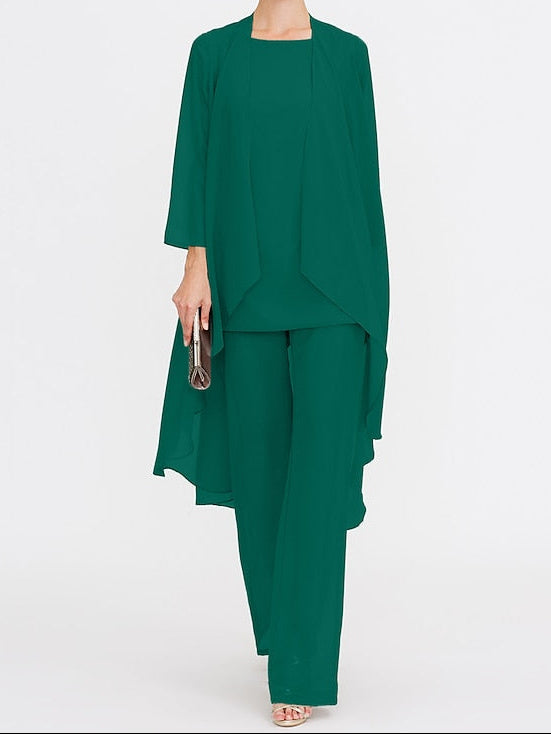 Wedding Mother 3 Piece Pantsuit the of Bride Beach