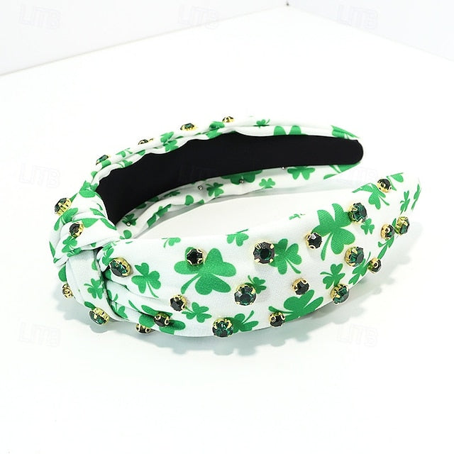 St. Patrick's Day Knotted Headbands for Women, Beaded