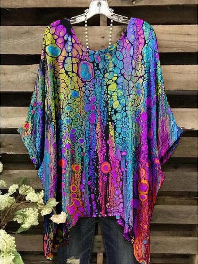 Women's Boho Shirt Graphic Abstract Elegant Bohemia Active