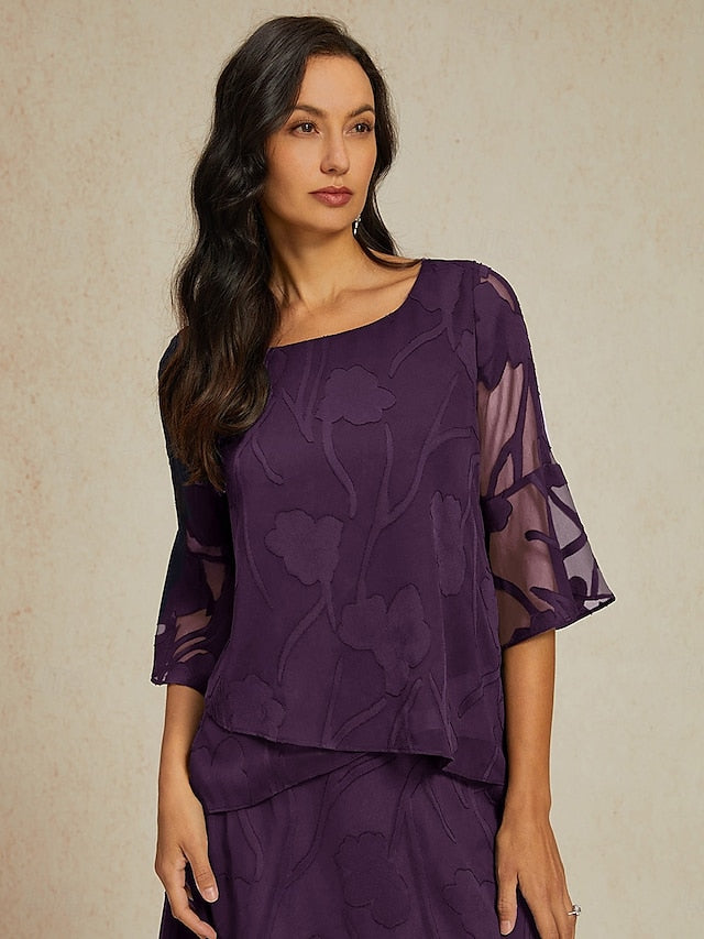 Women's Lace Shirt Blouse Dressy Tops Chiffon Tops