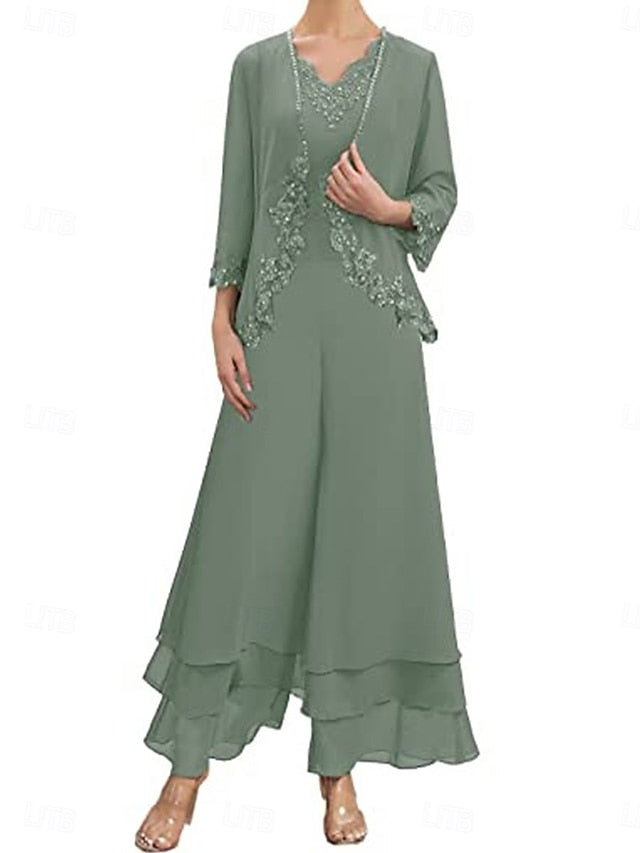 Elegant Sets Dress of Mother Wedding Guest the Bride