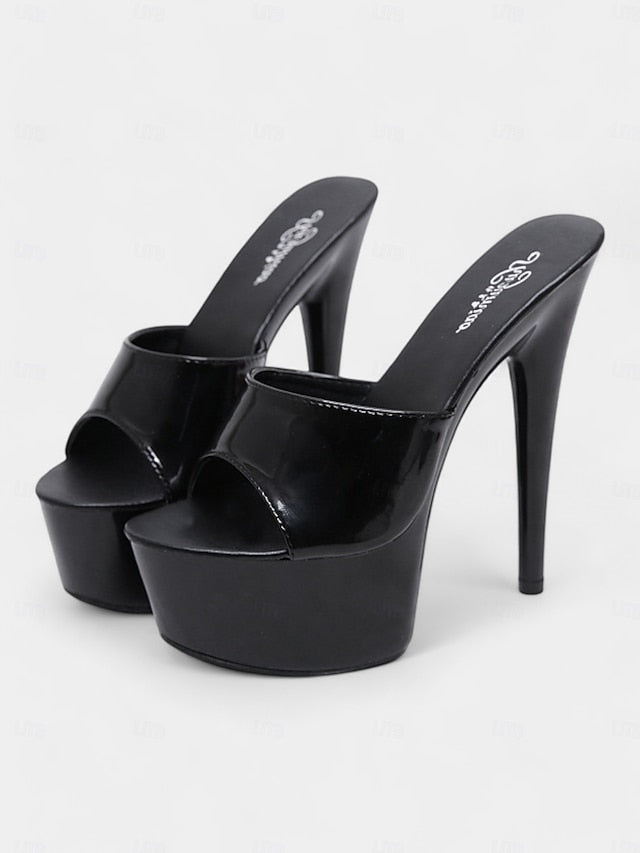 Platform Red Women's Leather with Patent Heels High