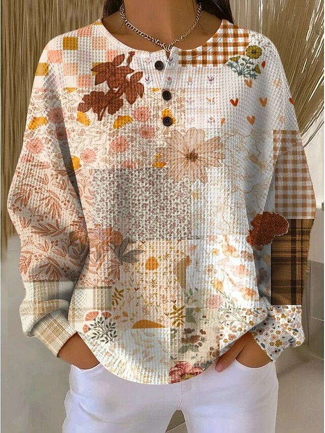 Women's Pullover Sweatshirt Graphic Geometric Fashion
