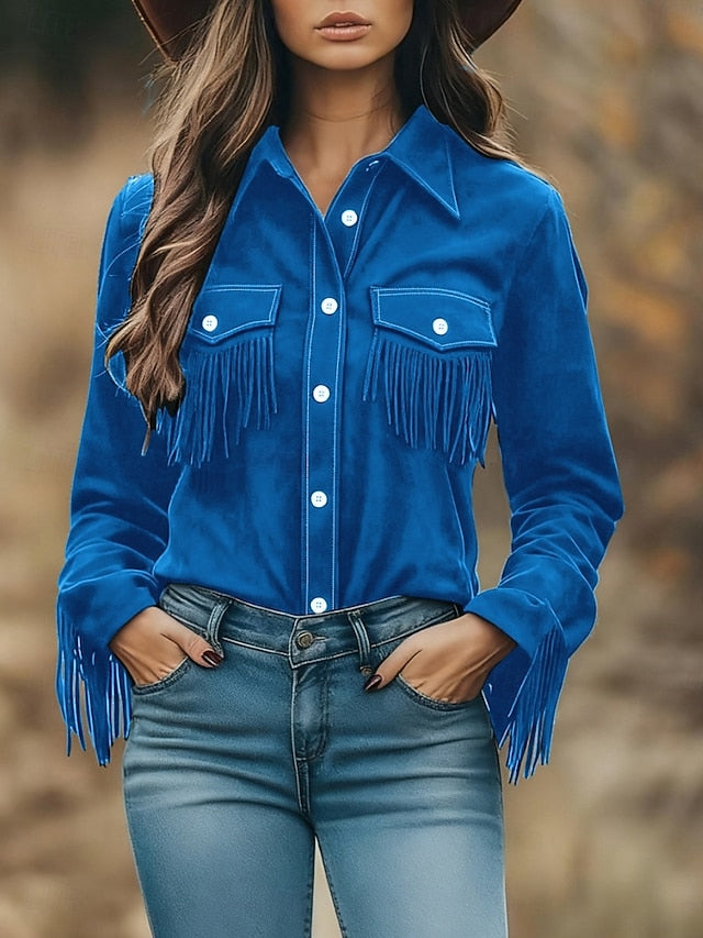 Women's Shirt Button Down Shirt Casual Shirt Blouse Buttons