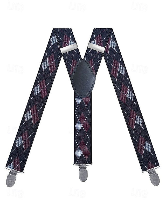 Suspenders Argyle Men's Clip-On Classic – Pattern