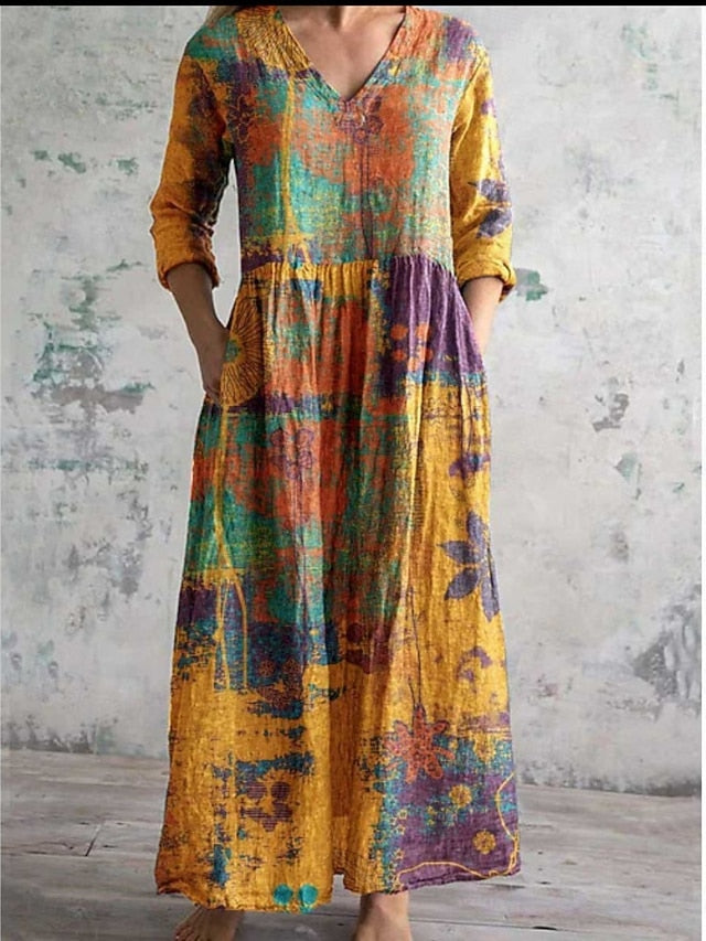 Women's Midi Dress A Line Dress Casual Daily Regular Fit