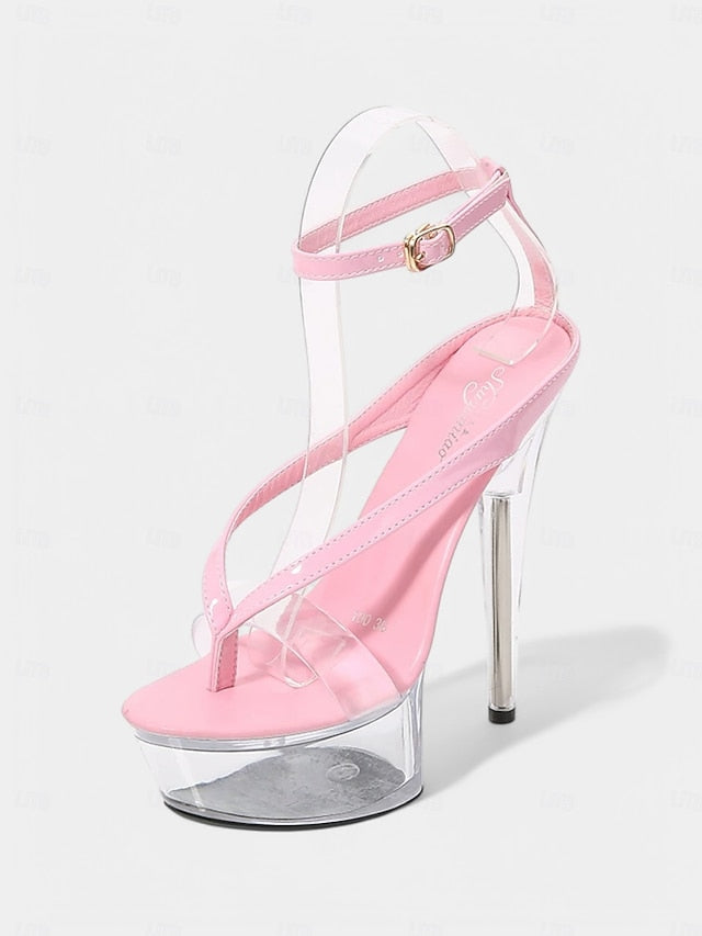 Heel Sexy Lavender Platform – Clear Sandals Nightclub