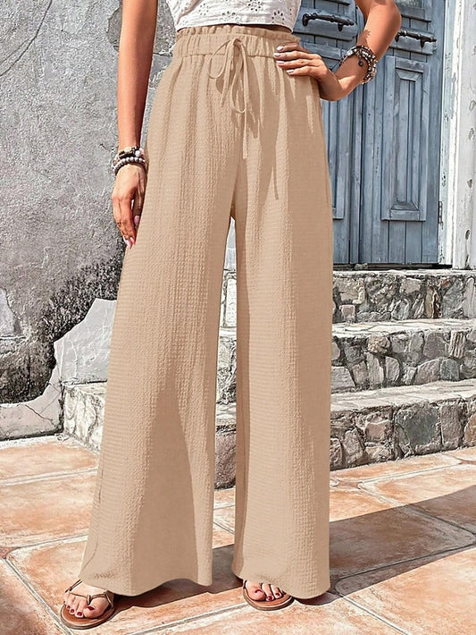 Women's Trousers Baggy Pants Casual Pants Waffle Pants
