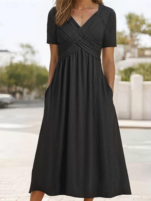 Women's Casual Dress Midi Dress Pocket Vacation Streetwear
