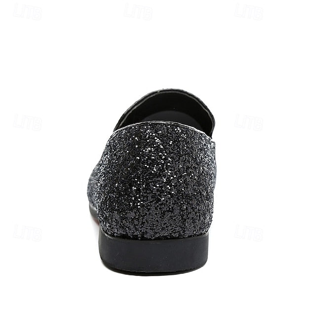 Slip-On Silver Men's and Glitter Loafers Design with