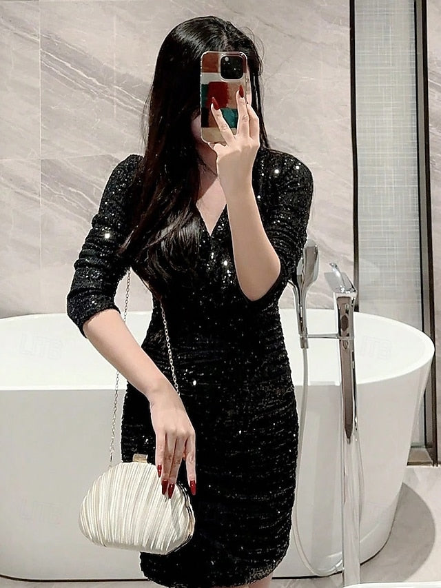 Pleated Women's Satin Shell Evening Purse Clutch