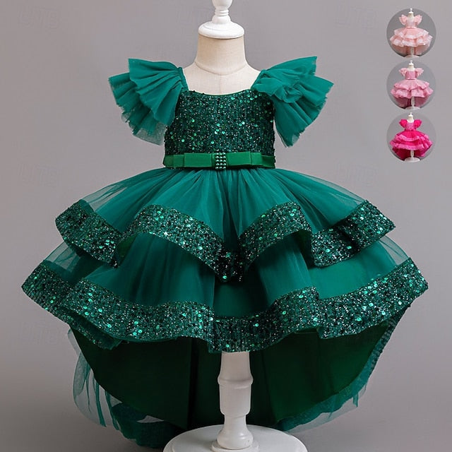 Sequin Sleeveless Special Girls' Dress Kids Party Wedding