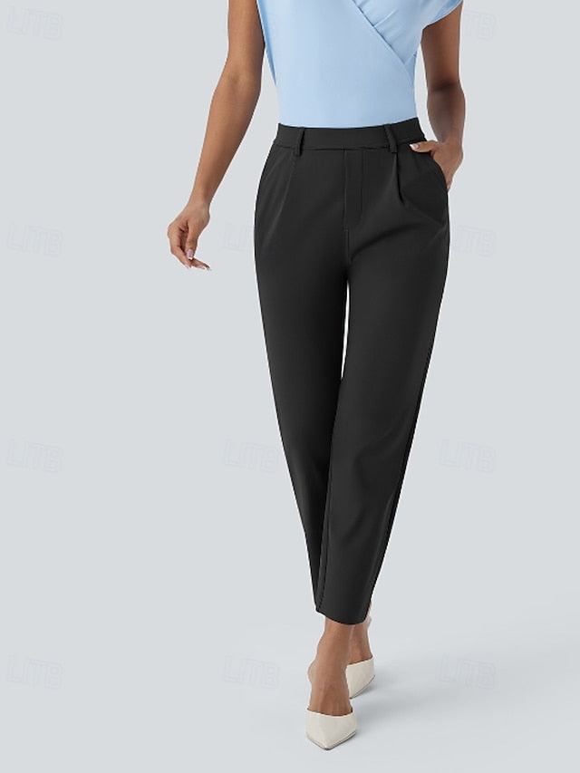 Women's Dress Pants Streetwear Casual Full Length Natural