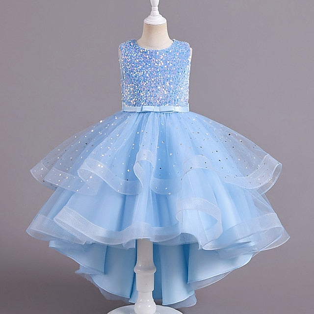 Kids Dress Girls' Solid Sleeveless Color Party