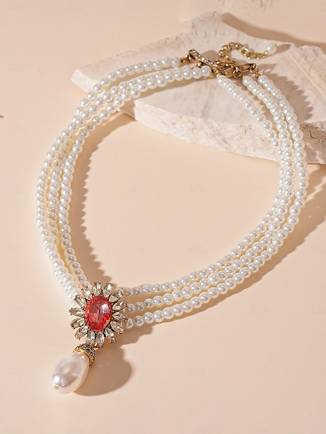 Women's Set Pearl Jewelry Earrings with