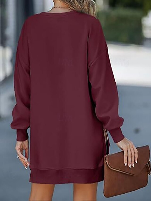 Women's Mini Dress Hoodie Dress Elegant Fashion Modern