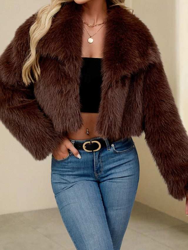 Furs Comfortable Leathers Warm Coat Faux Women's Fur