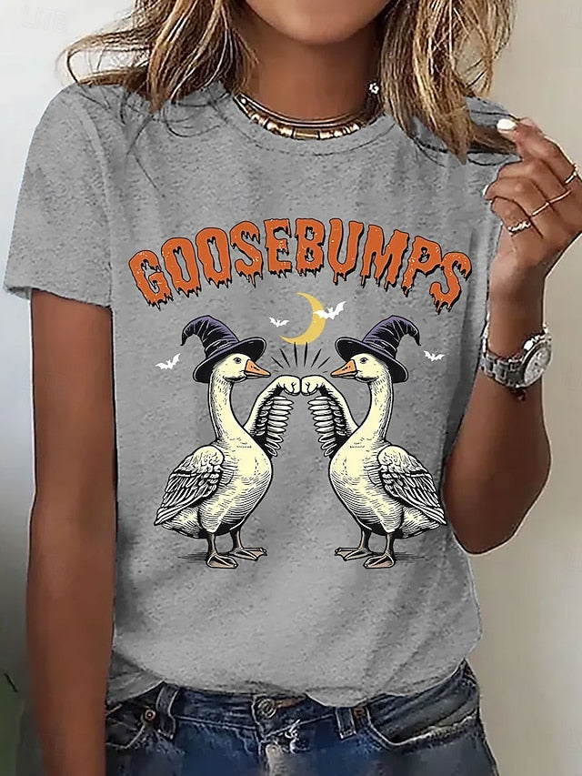 Women's T Shirt Graphic Animal Letter Vintage Stylish