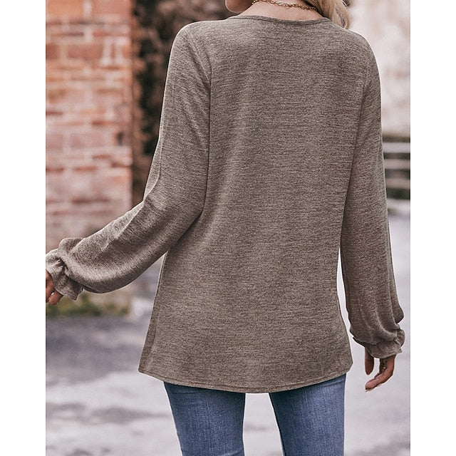 Women's Pullover Shirt Casual Tops Long Sleeve Top