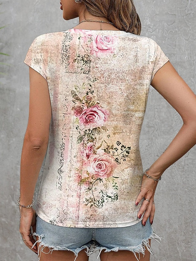 Women's Camisole Tank Top Print Floral Graphic Vintage