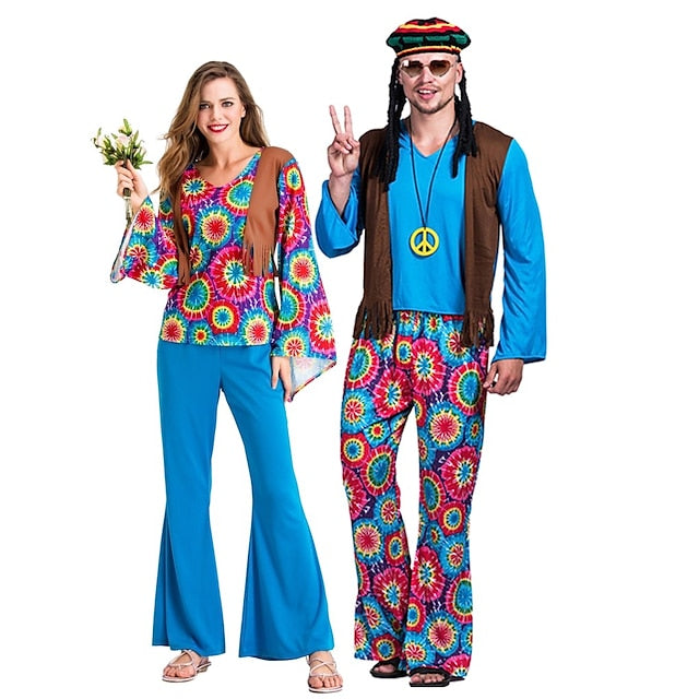 1960s Hippie 1970s Pants Cosplay Costume Outfits Disco Fancy