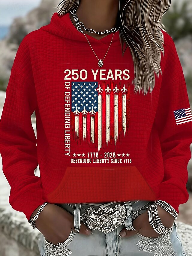 Independence Day Patriotic Shirt Women's Pullover Hoodie