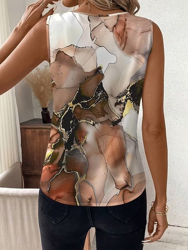 Women's Tank Top Graphic Geometric Abstract Elegant Vintage