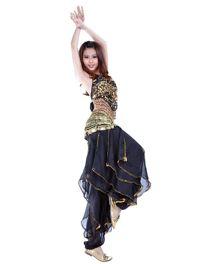 Belly Dance Top Coin Beading Sequin Women's Performance