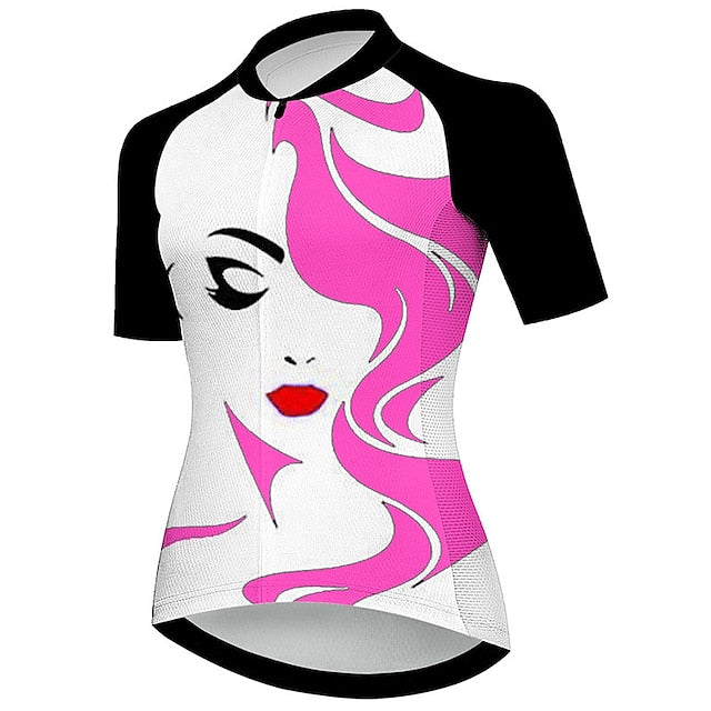 Women's Cycling Jersey Graphic Short Sleeve Bike Jersey Top