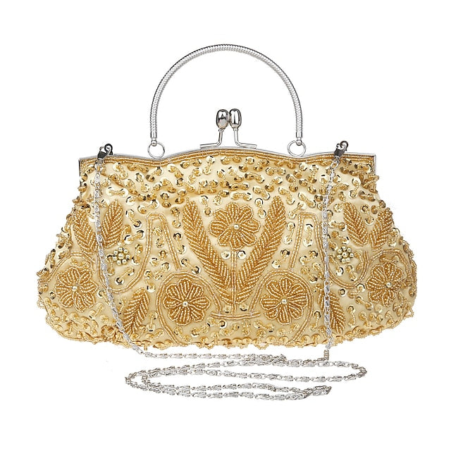 Beaded Purse – Evening White Vintage Women's Clutch