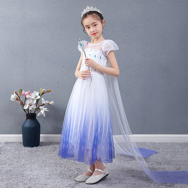 Elsa Flower Dress Cosplay Movie Girls' Girl Princess