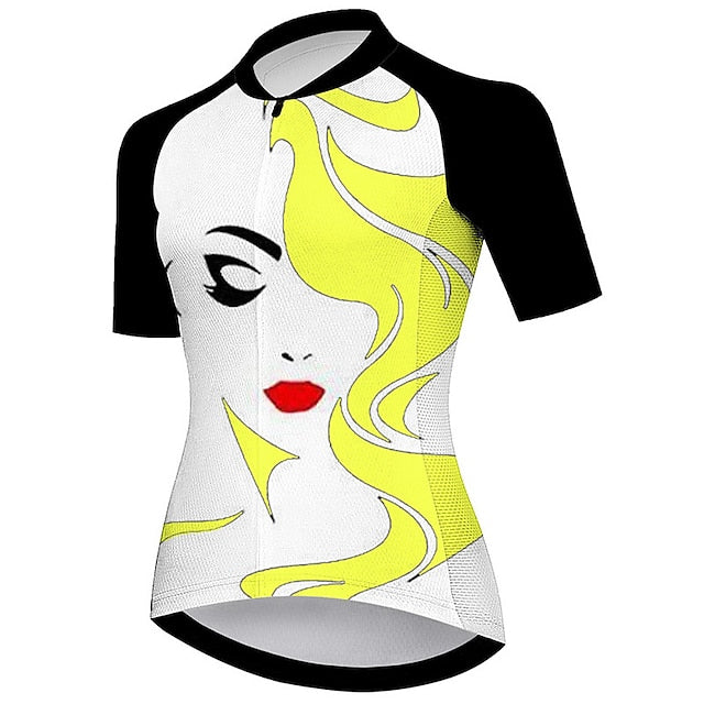 Women's Cycling Jersey Graphic Short Sleeve Bike Jersey Top