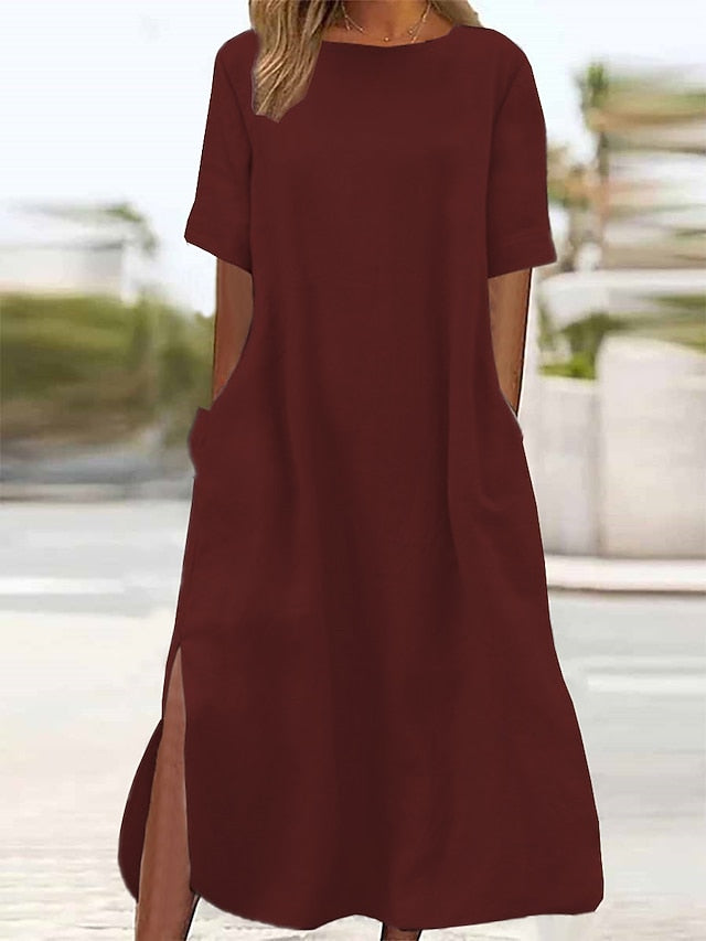 Women's ArmyGreen Black Wine Summer Spring Maxi long Dress