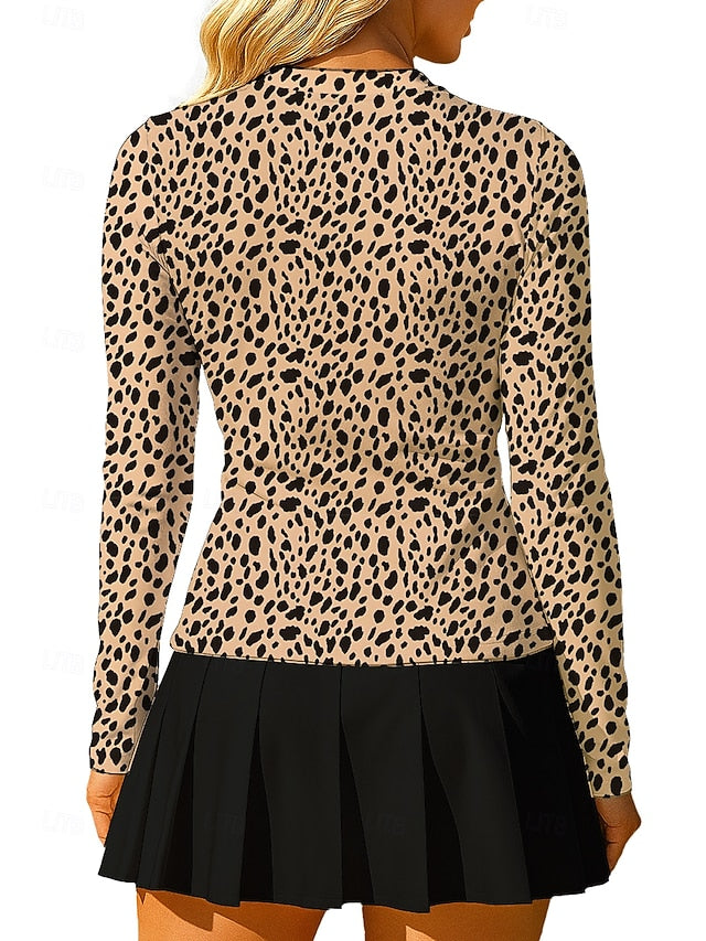 Women's Animal Leopard Tops Sport Shirt Tennis Shirt Tennis