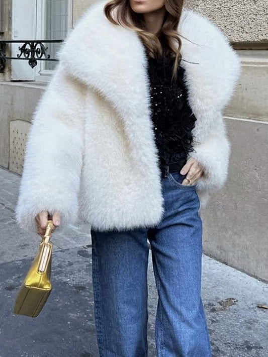 Leathers Comfortable Warm Faux Women's Coat Fur Furs