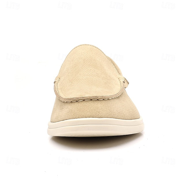 Breathable Men's Loafers Blue Faux Light – Casual Slip-On